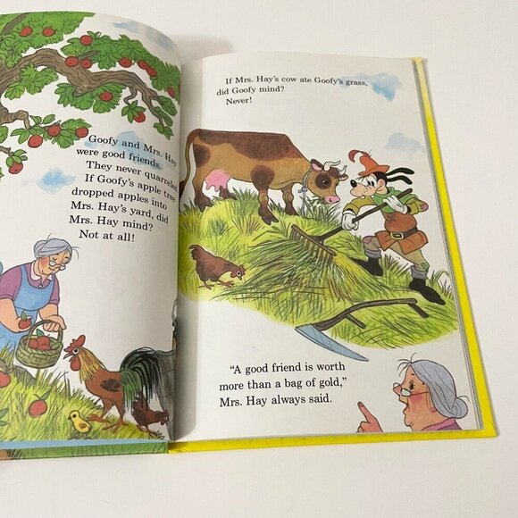 Vtg 1982 Walt Disney Productions Presents Goofy On The Hillside Disney Book - Picture 15 of 16